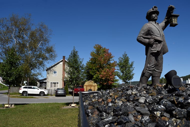 The Miners Memorial in Nanty Glo, a small town in Pennsylvania's Cambria County. The county was one of dozens in rural Pennsylvania where Donald Trump won more votes in 2016 than previous Republican presidential candidates, helping fuel his razor-thin, 44,000-vote victory over Hillary Clinton. Even a marginally better performance by Biden could have big implications in a swing state that could decide the 2020 election.